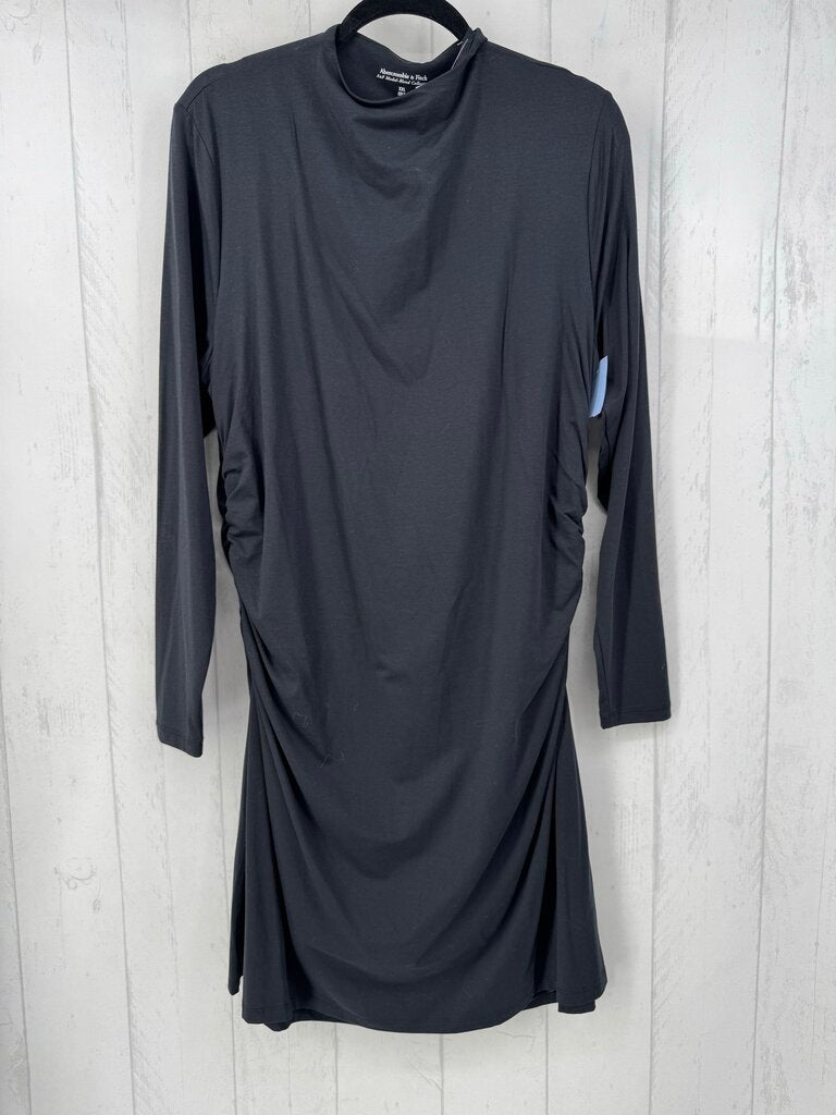 R70 XXL ruched sides l/s dress