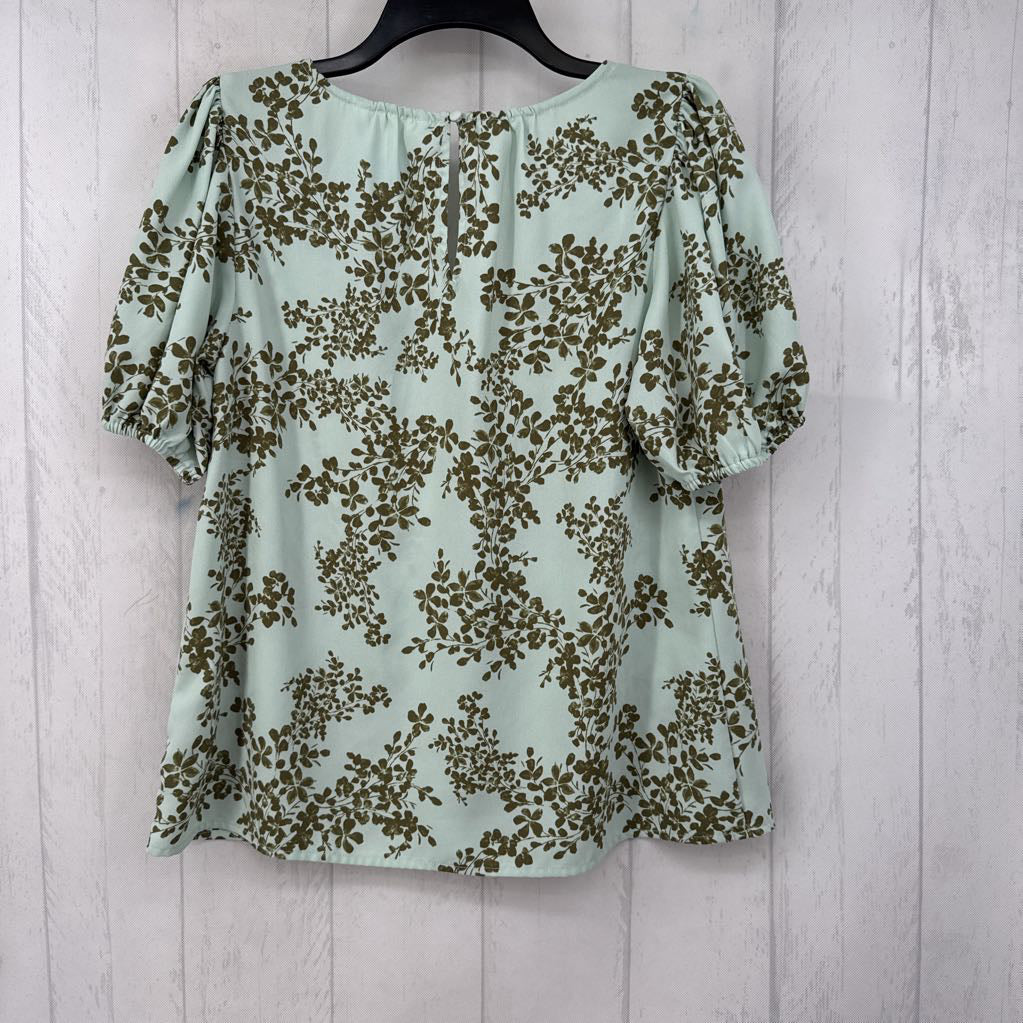M flo print v-neck s/s top
