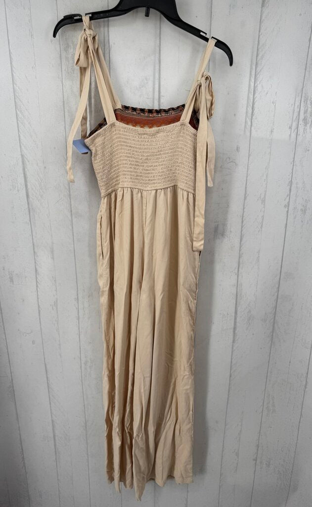 L smocked slvls jumpsuit