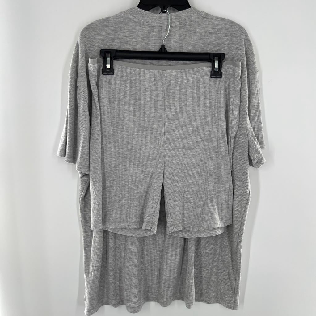 XL 2pc ribbed tee & shorts set