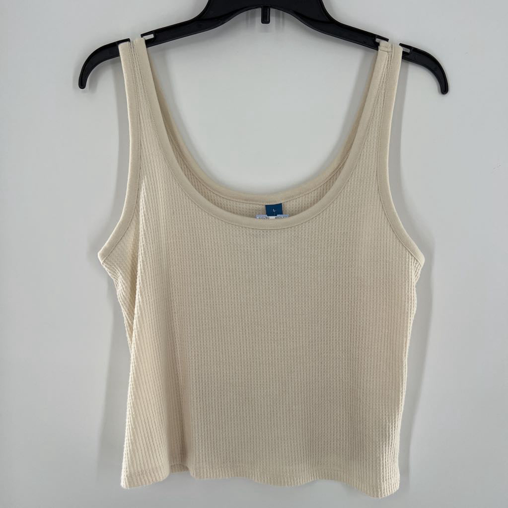 L waffle knit tank