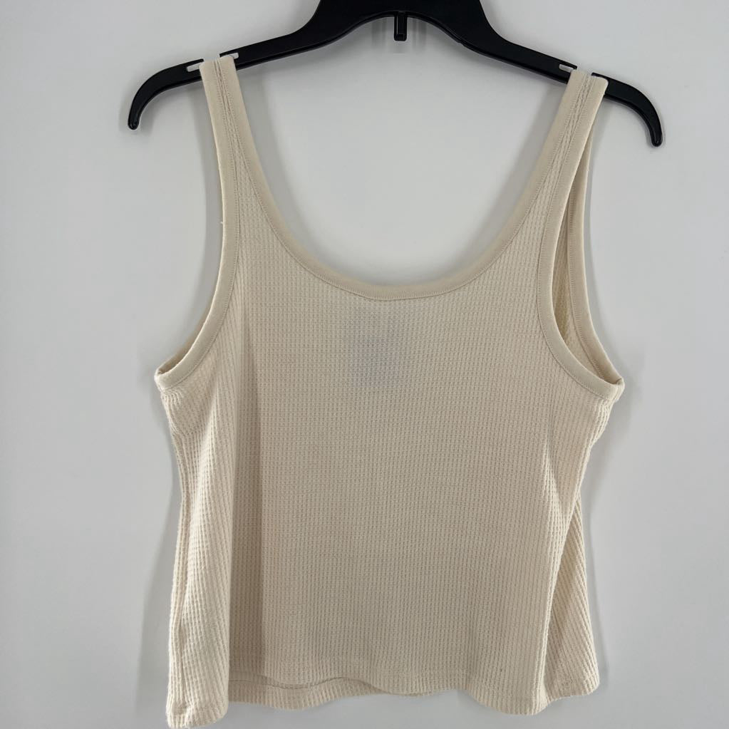 L waffle knit tank
