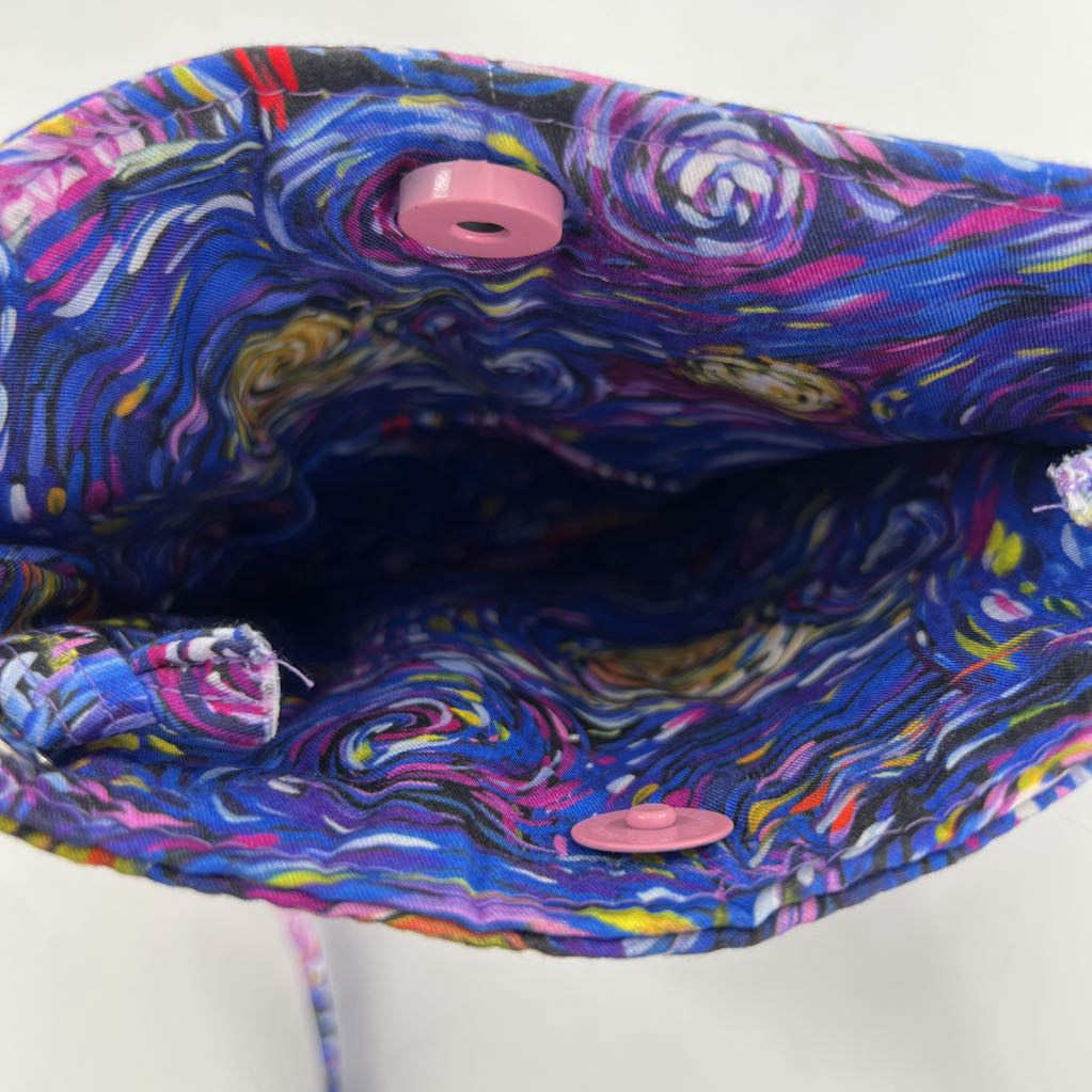 starry nights dumbo handmade crossbody