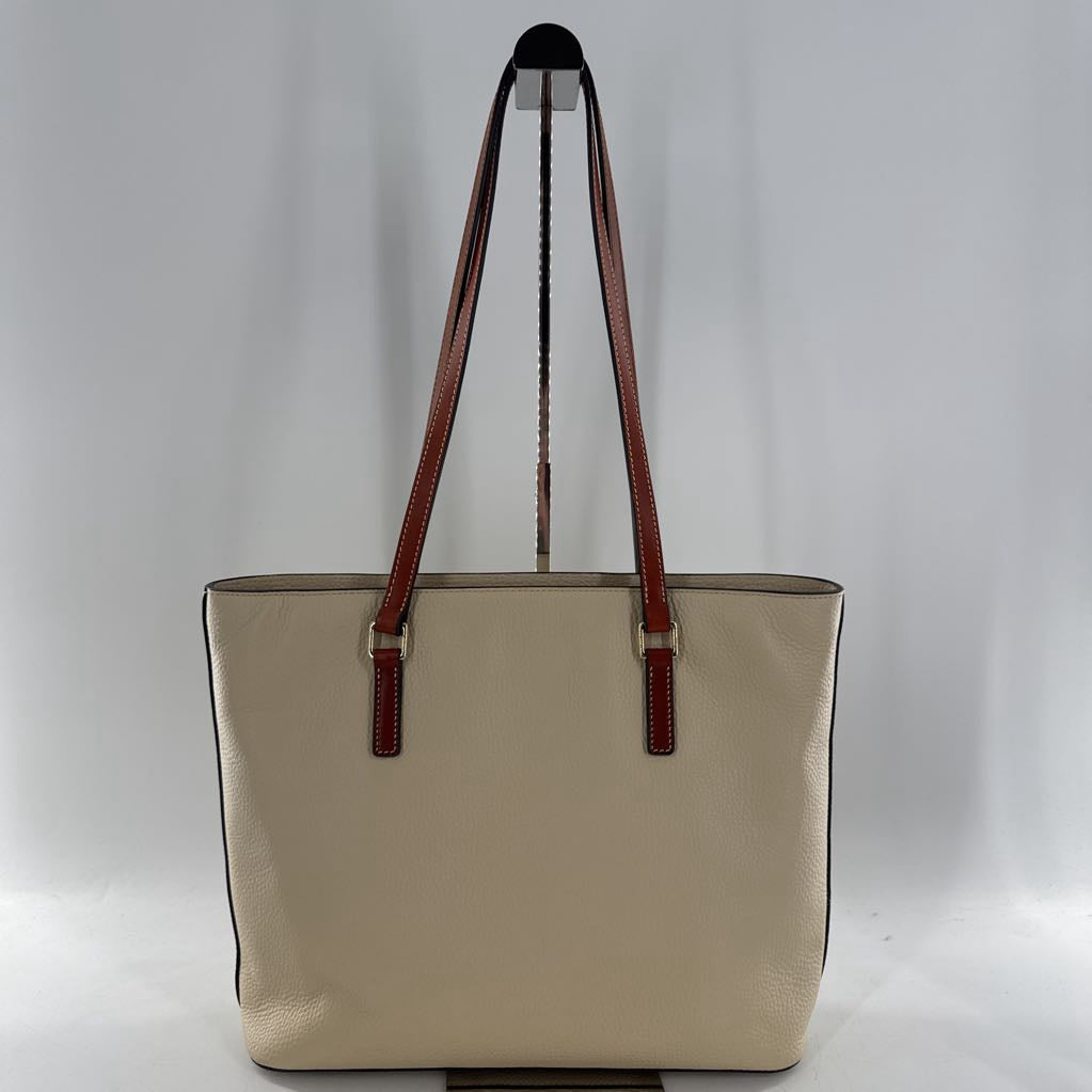 pebbled top zip tote