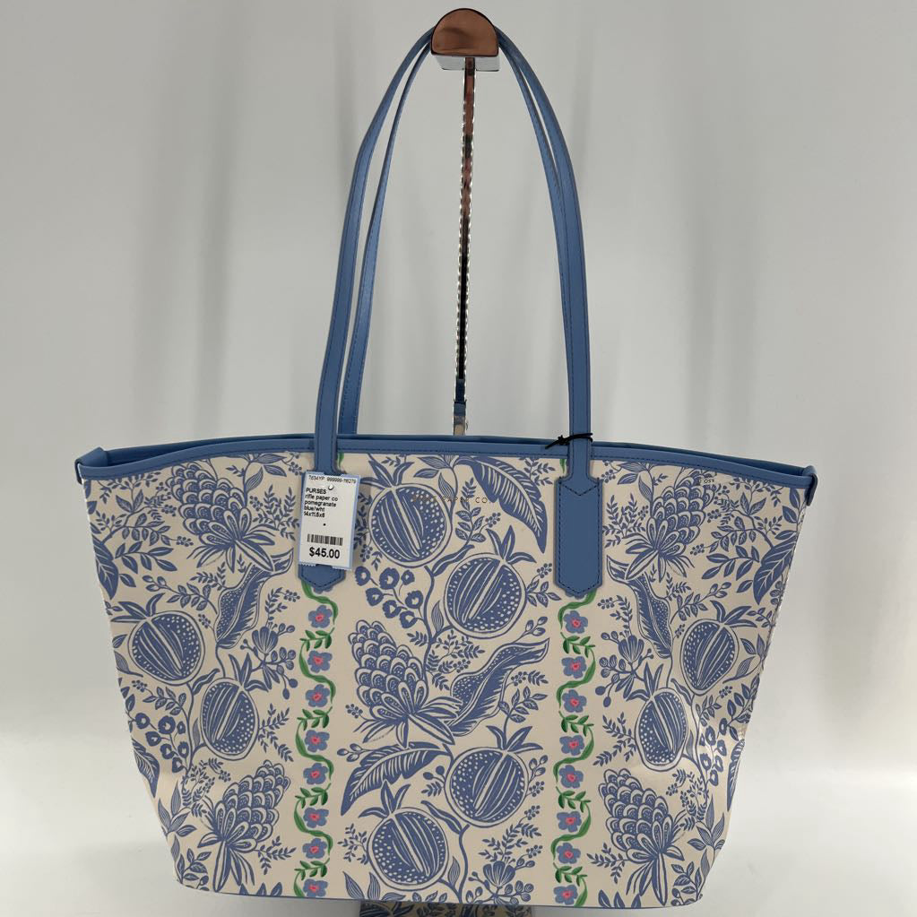 pomegranate design open tote