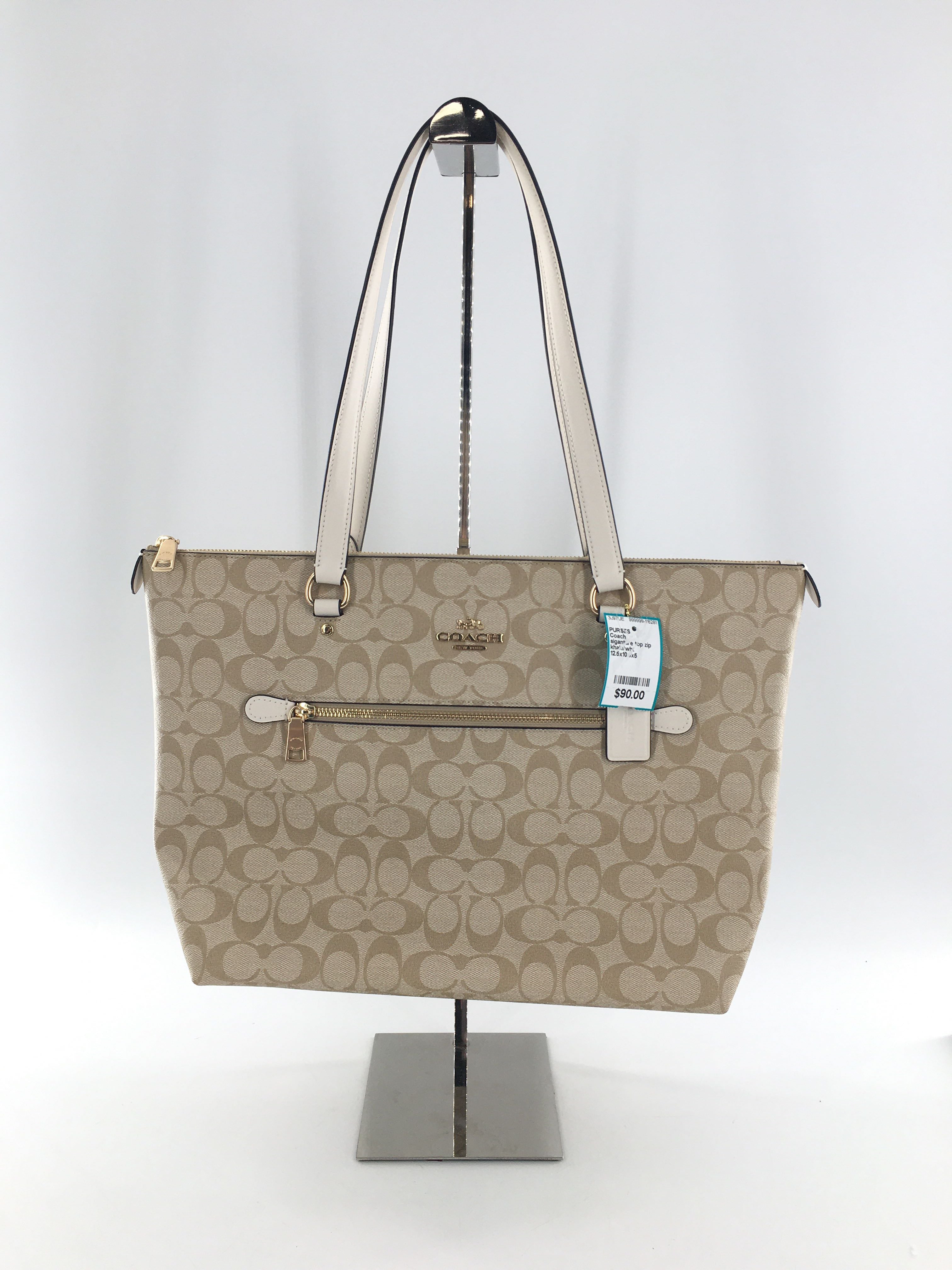 siganture top zip tote