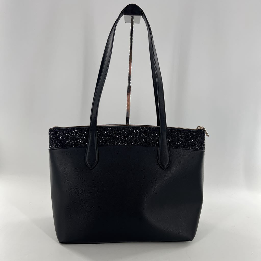 sequin top zip tote
