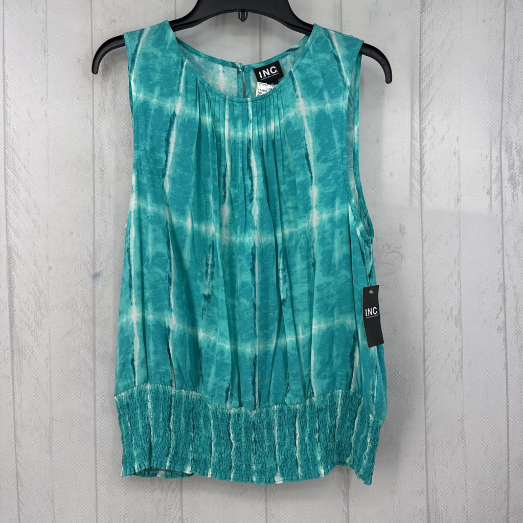 R50 XL tie-dye smocked waist tank