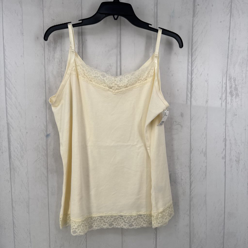 1X lace trim cami
