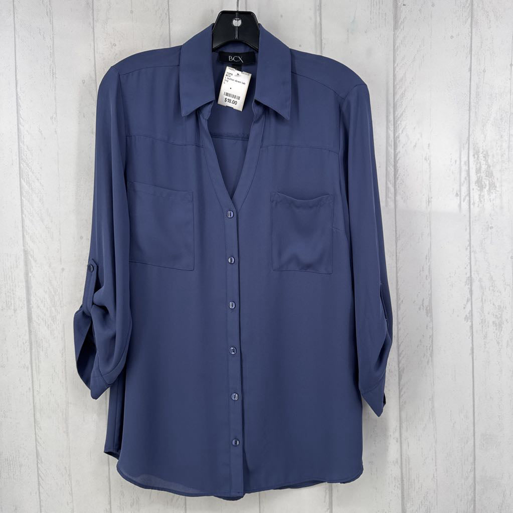 L button down tab slv top