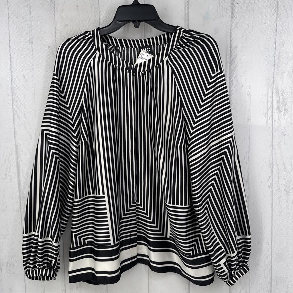 R70 L striped button down l/s top