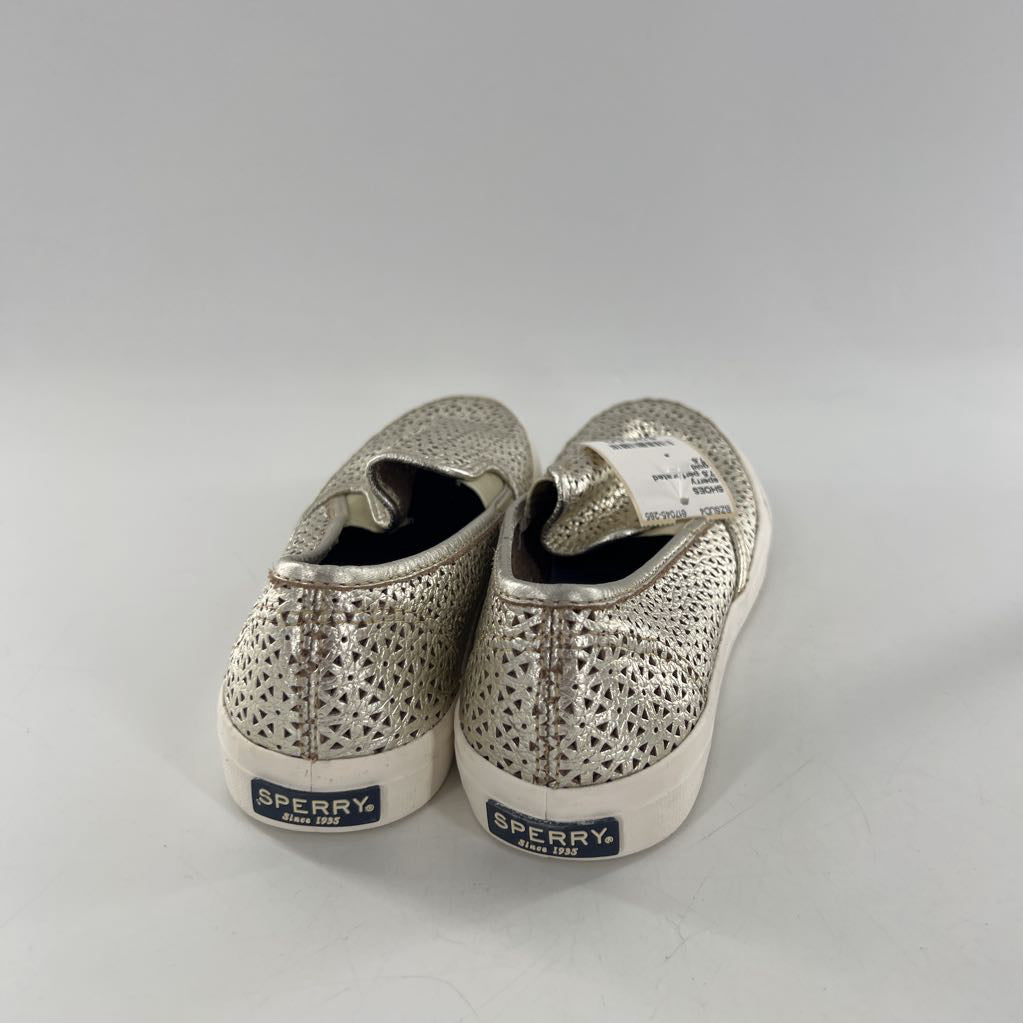 7.5 perforated leather slip-ons