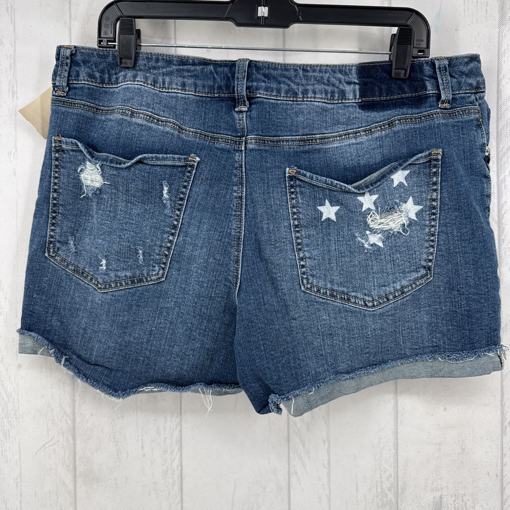 15/16 cuffed jean shorts