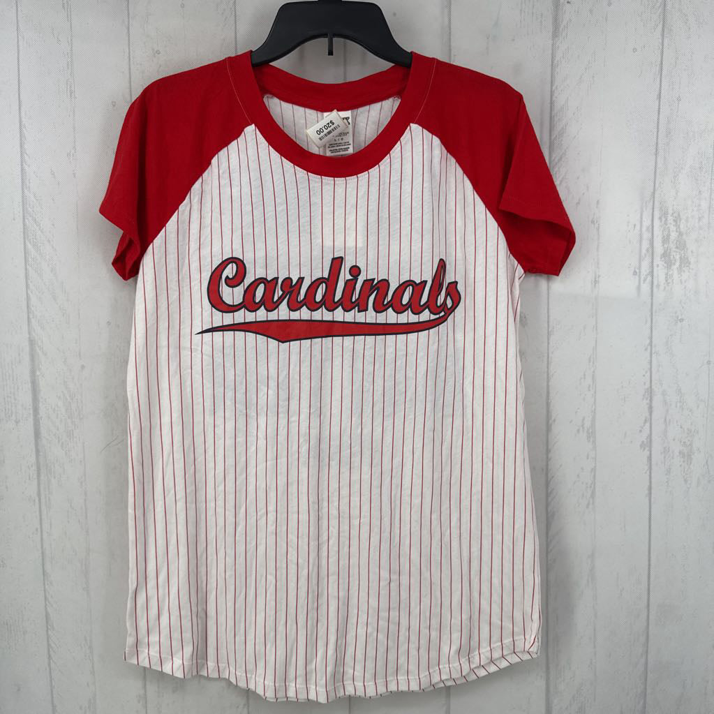 L striped s/s tee-cardinals