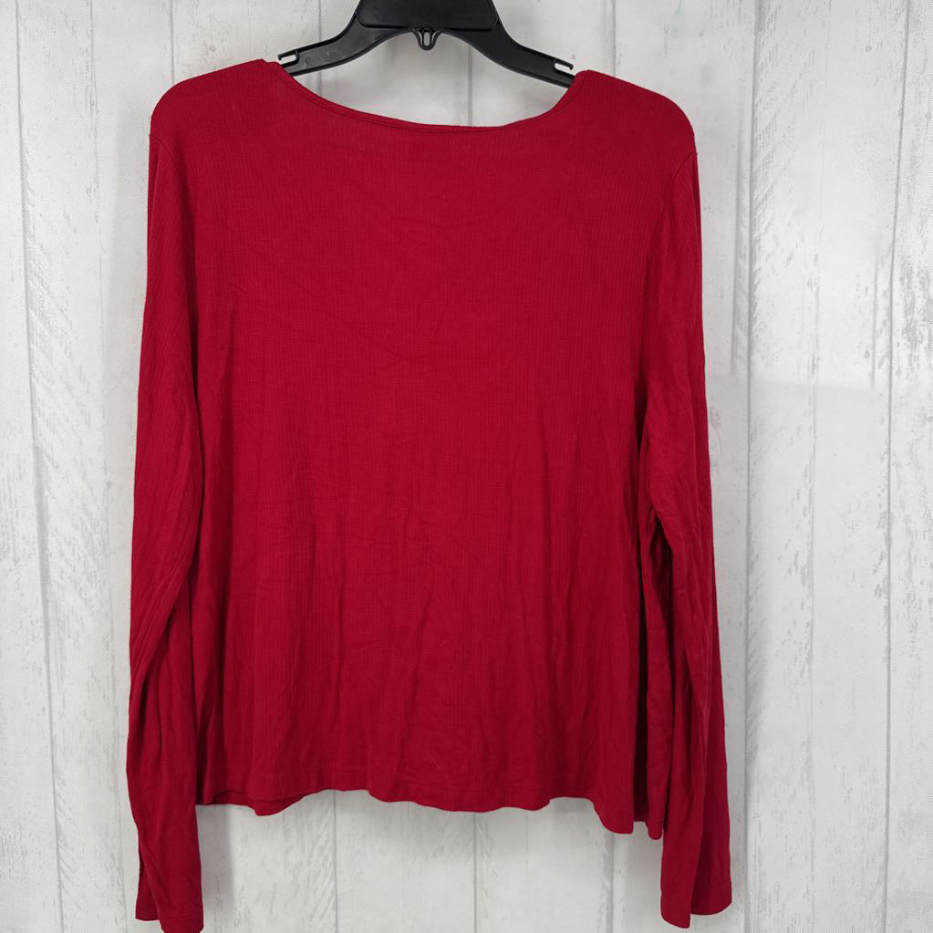 L v-neck l/s tee
