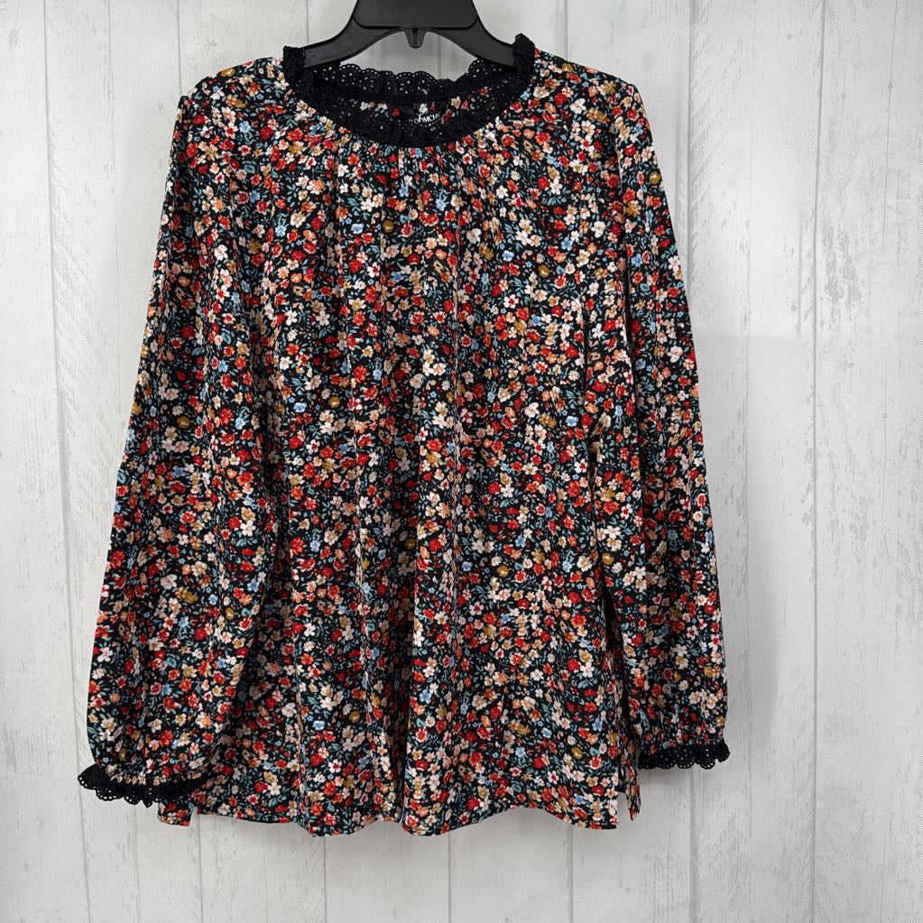 14/16 flo print l/s top