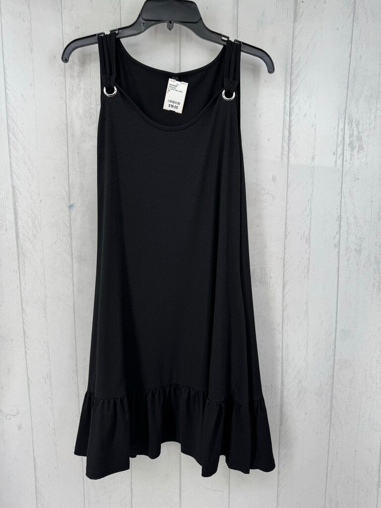 L ruffle hem slvls dress