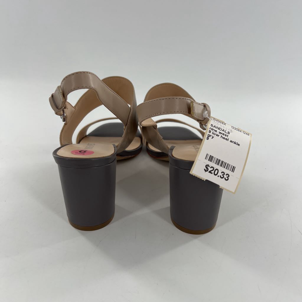 9 low heel ankle strap sandal