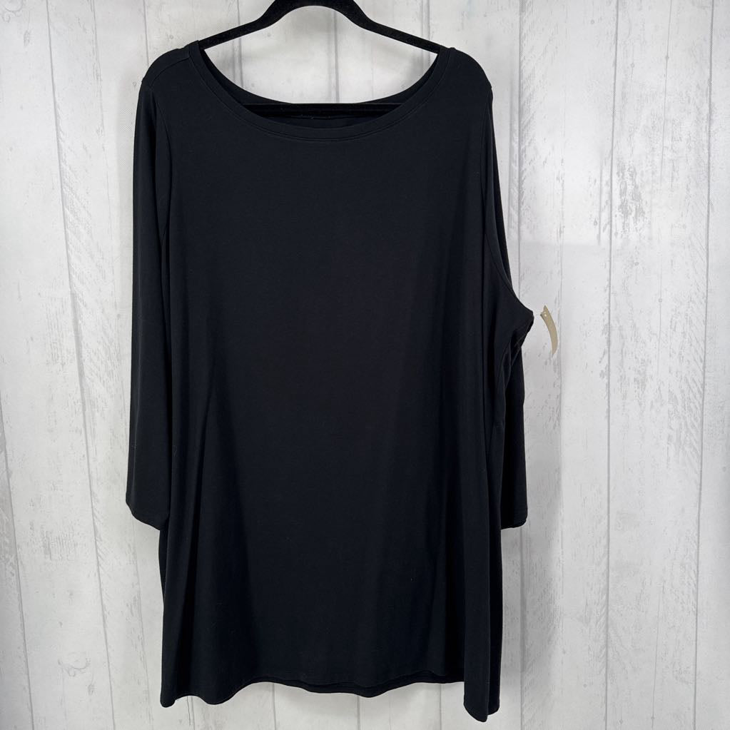 Stretch Knit Tunic Top w/ 3/4 Sleeves