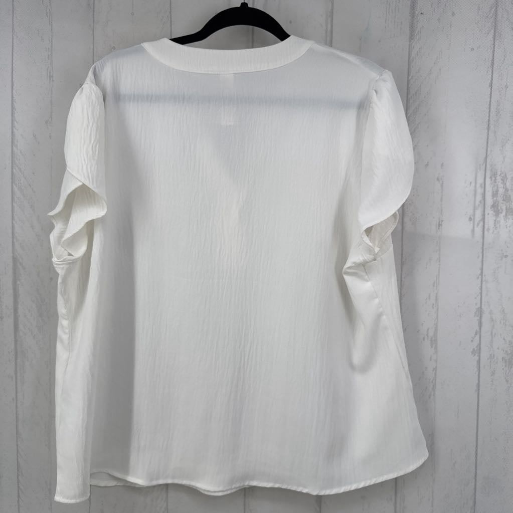 Flutter Sleeves V-Neck s/s