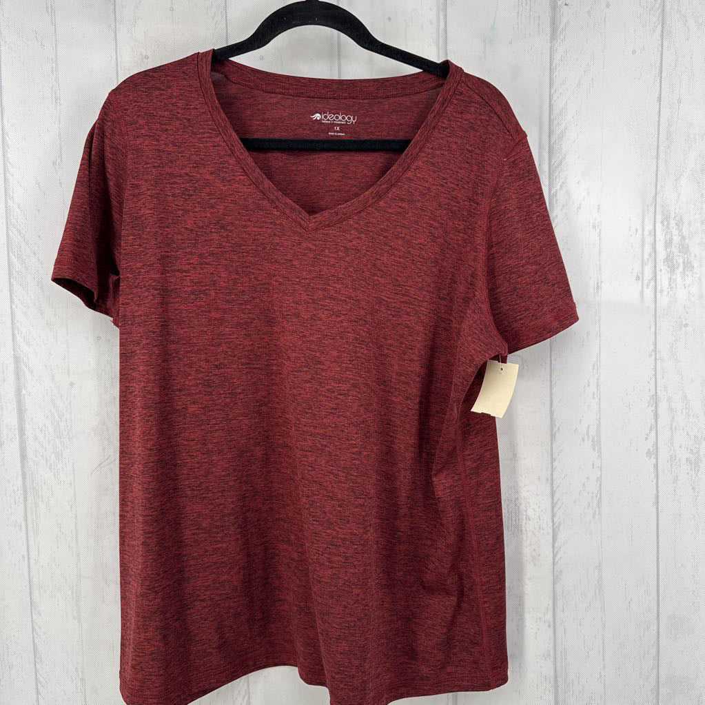 Heathered Performance V-Neck Tee