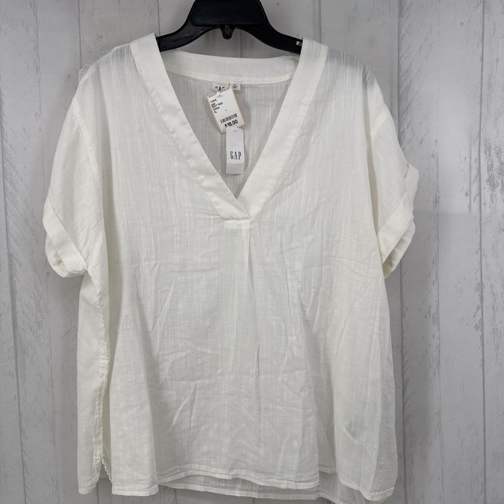 NWT R40 Oversized Guaze Split Hem Top