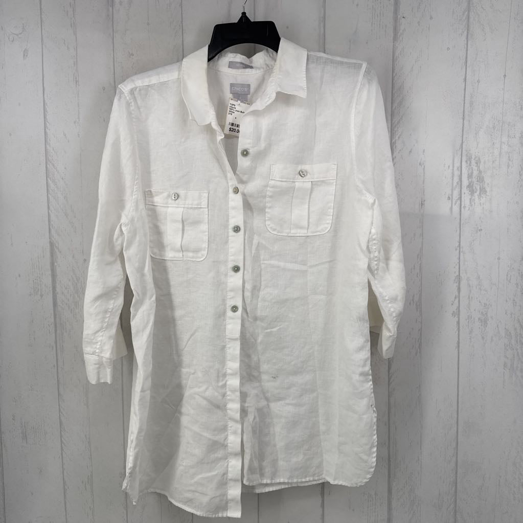 100% Linen Button-Up Top