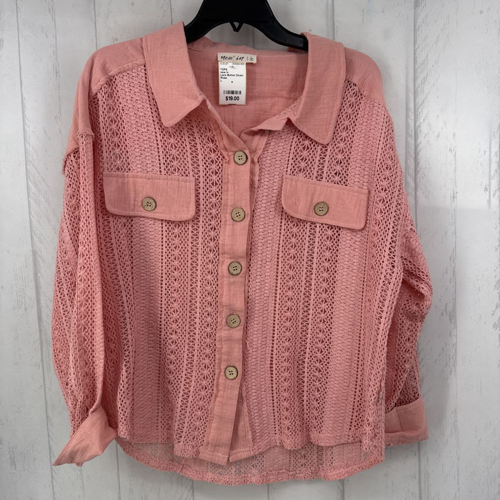Lace Button Down l/s