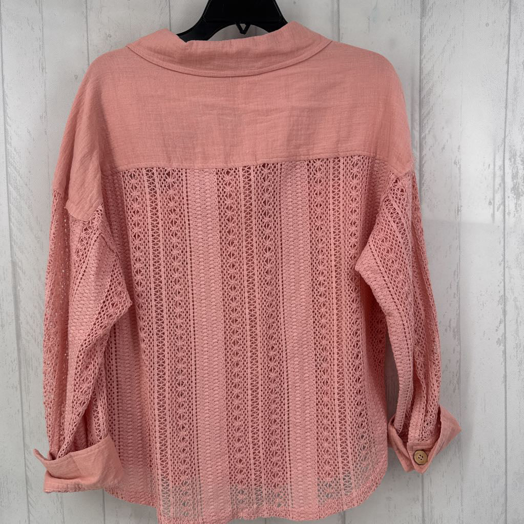 Lace Button Down l/s