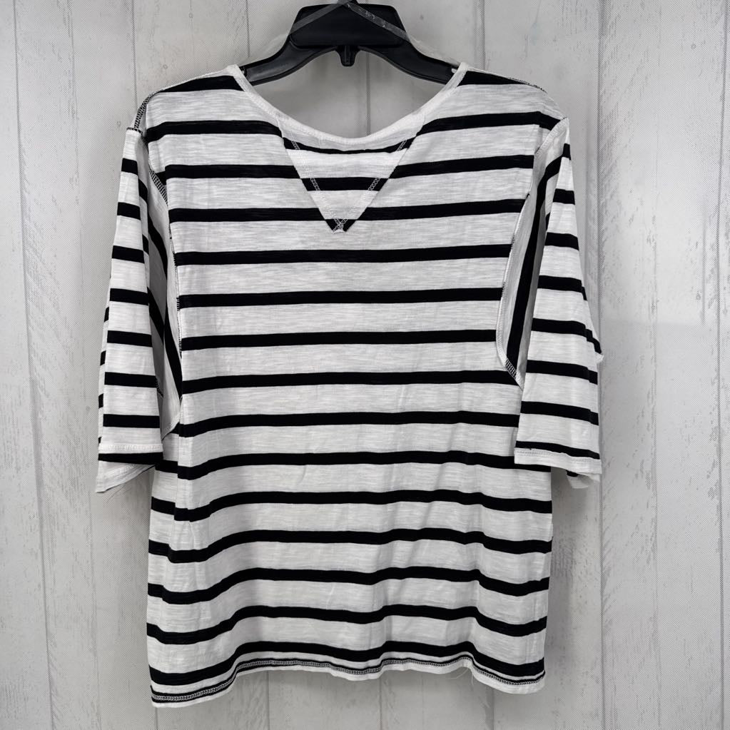 Exposed Seamlines Striped s/s