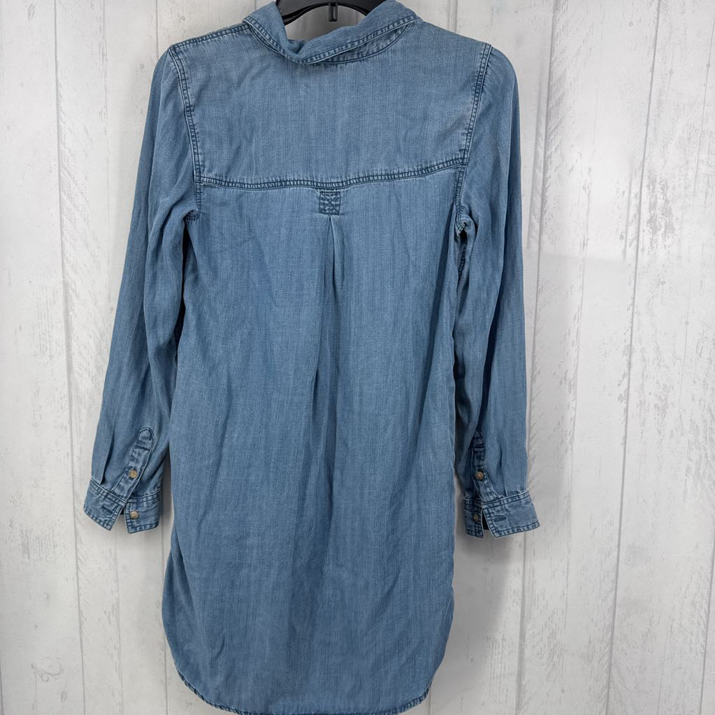 L/s Chambray 1/4 Button Dress