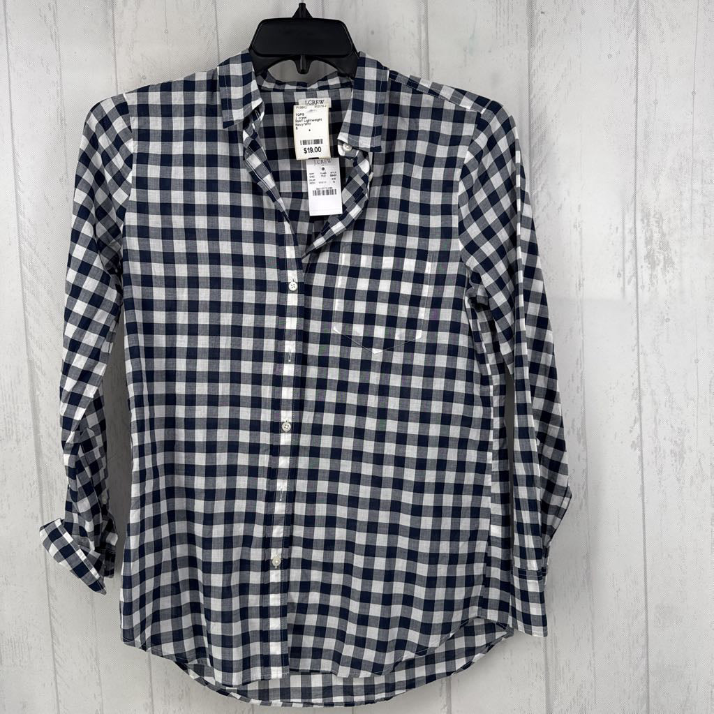 NWT Lightweight Cotton Gingham Button Down