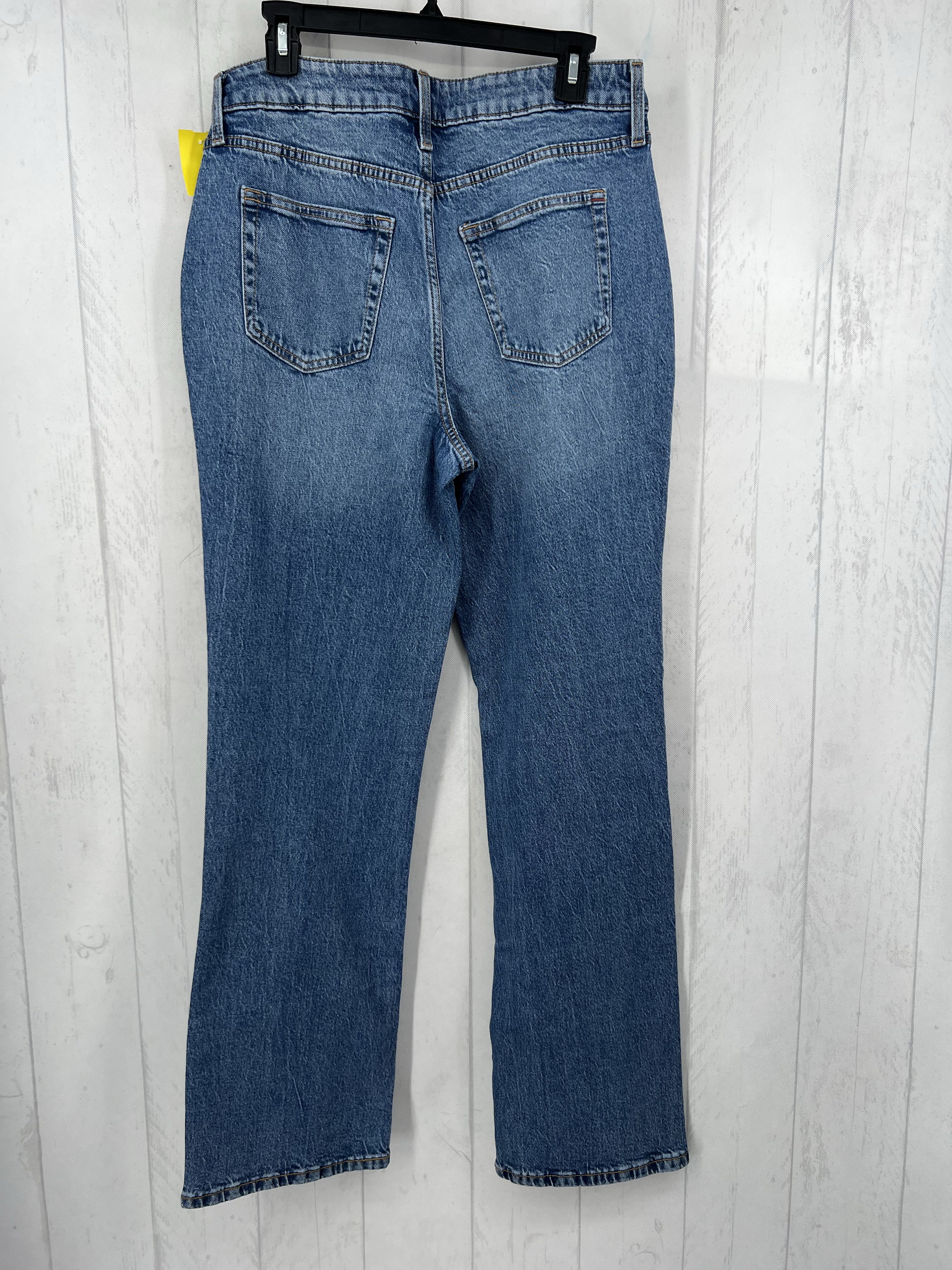 Studded Straight Leg Jeans in Medium Wash