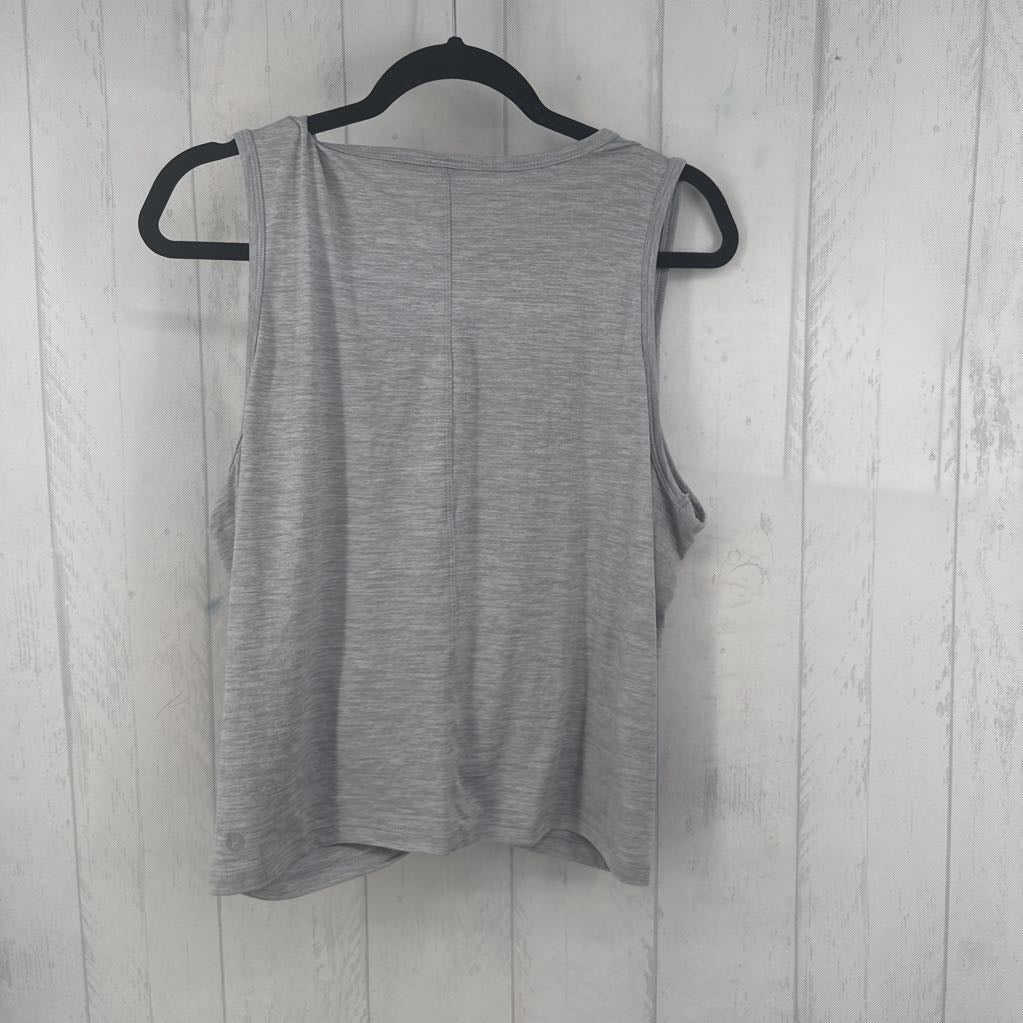 XXL marled gathered hem tank