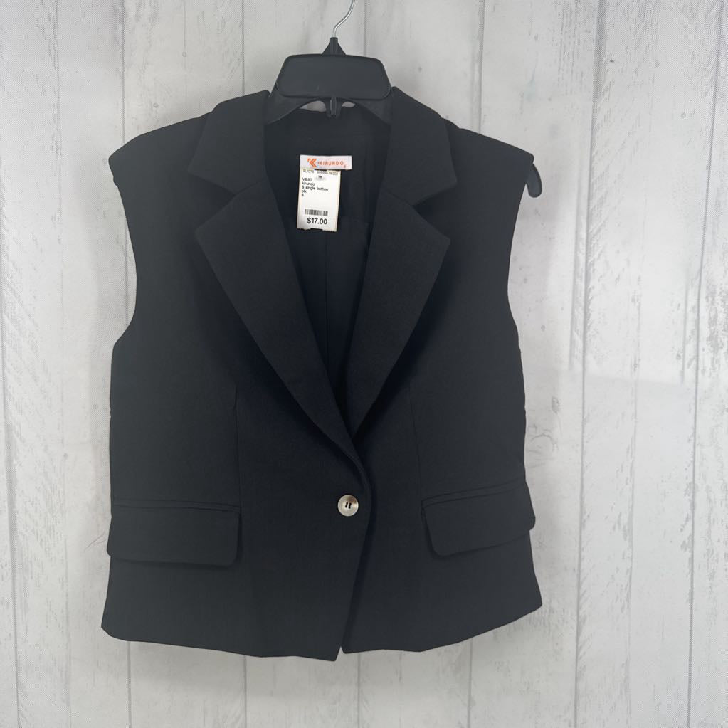 S single button vest