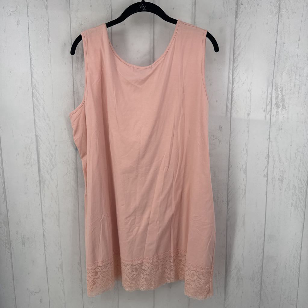 1X lace trim tank