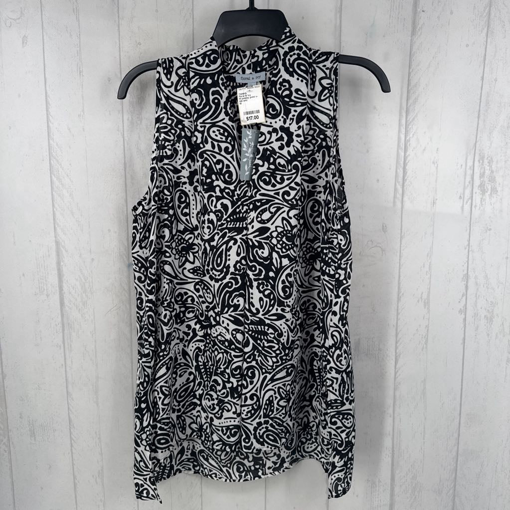 M paisley print v-neck tank