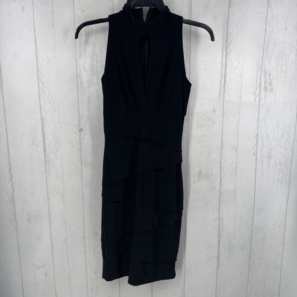 O tiered notch neck slvls dress