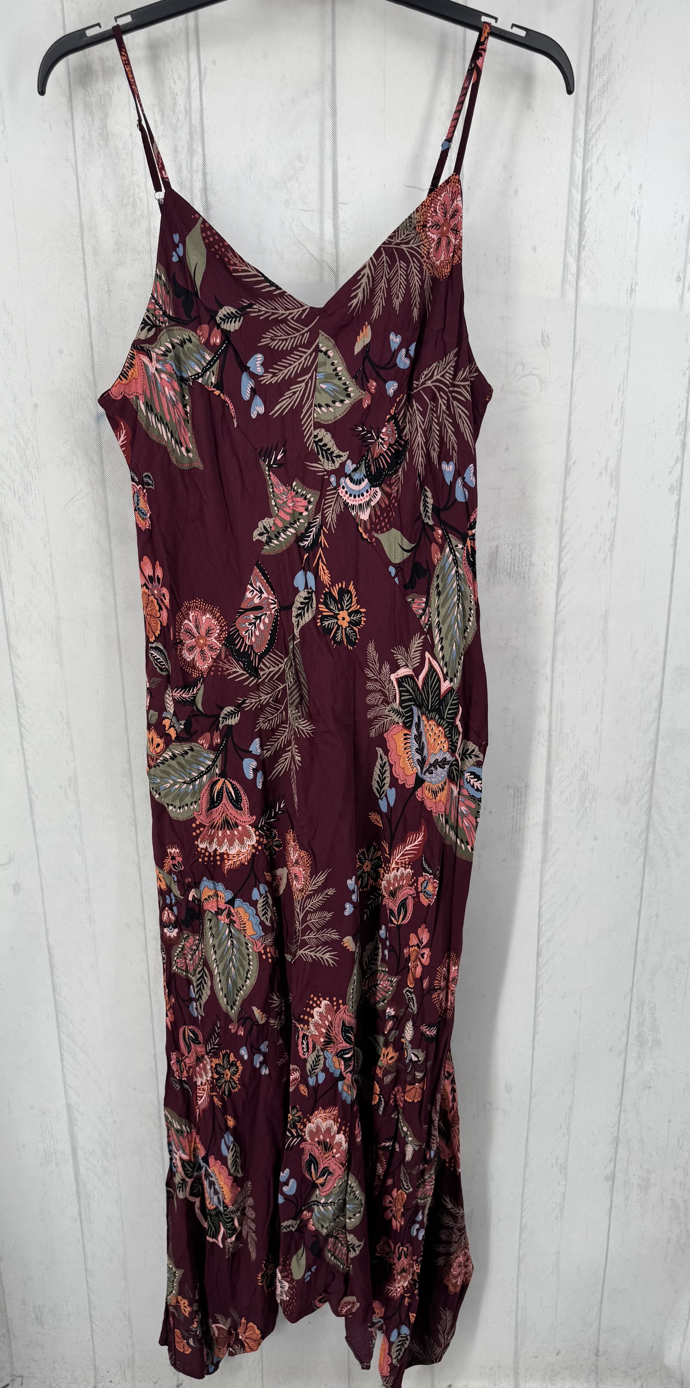 R45 XL v-neck flo print slvls dress
