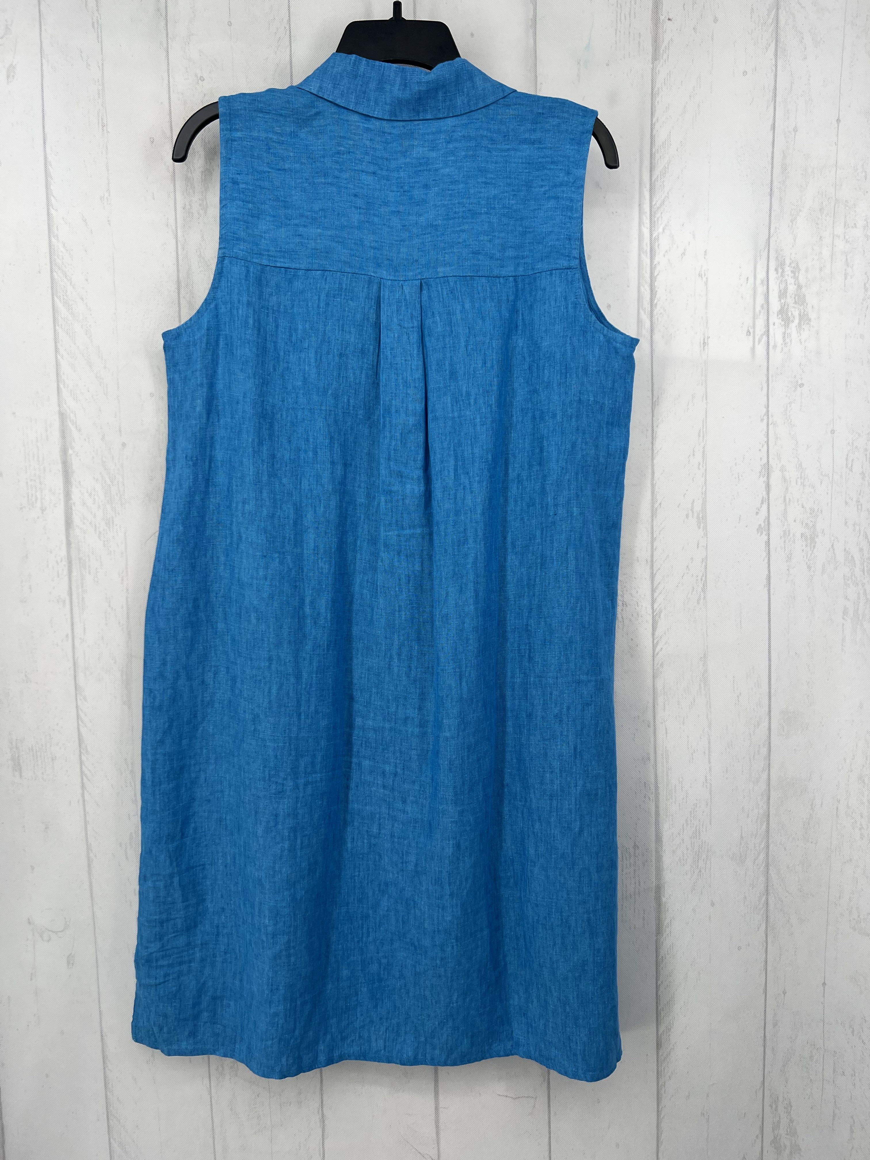 S linen button down slvls dress