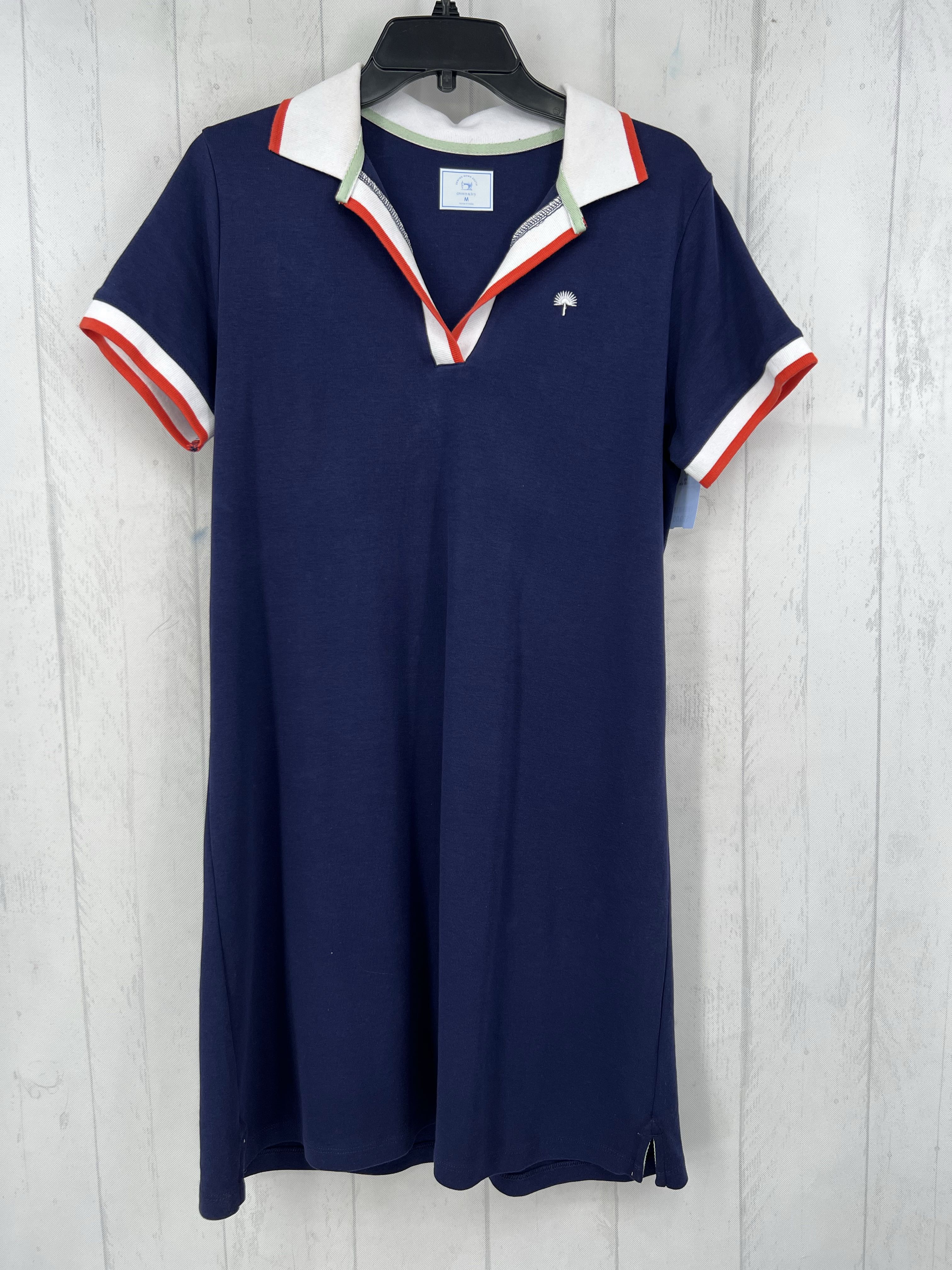 M split neck s/s dress