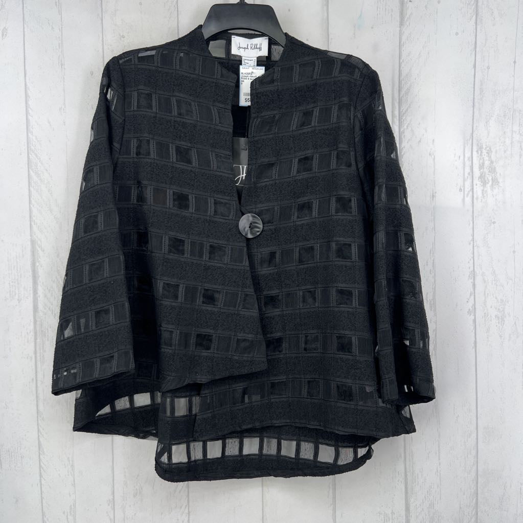 R304 8 textured semi-sheer blazer