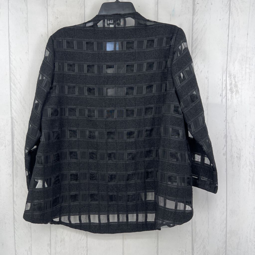 R304 8 textured semi-sheer blazer