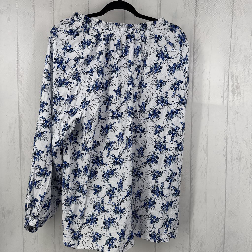 18/20 l/s floral pleated top