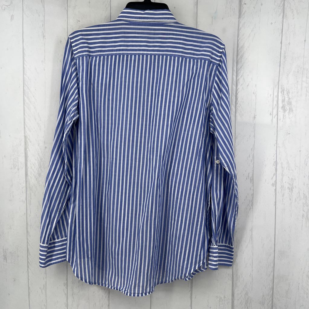 L striped button down l/s top