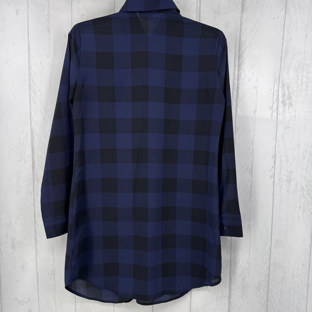 S l/s plaid button down shirt