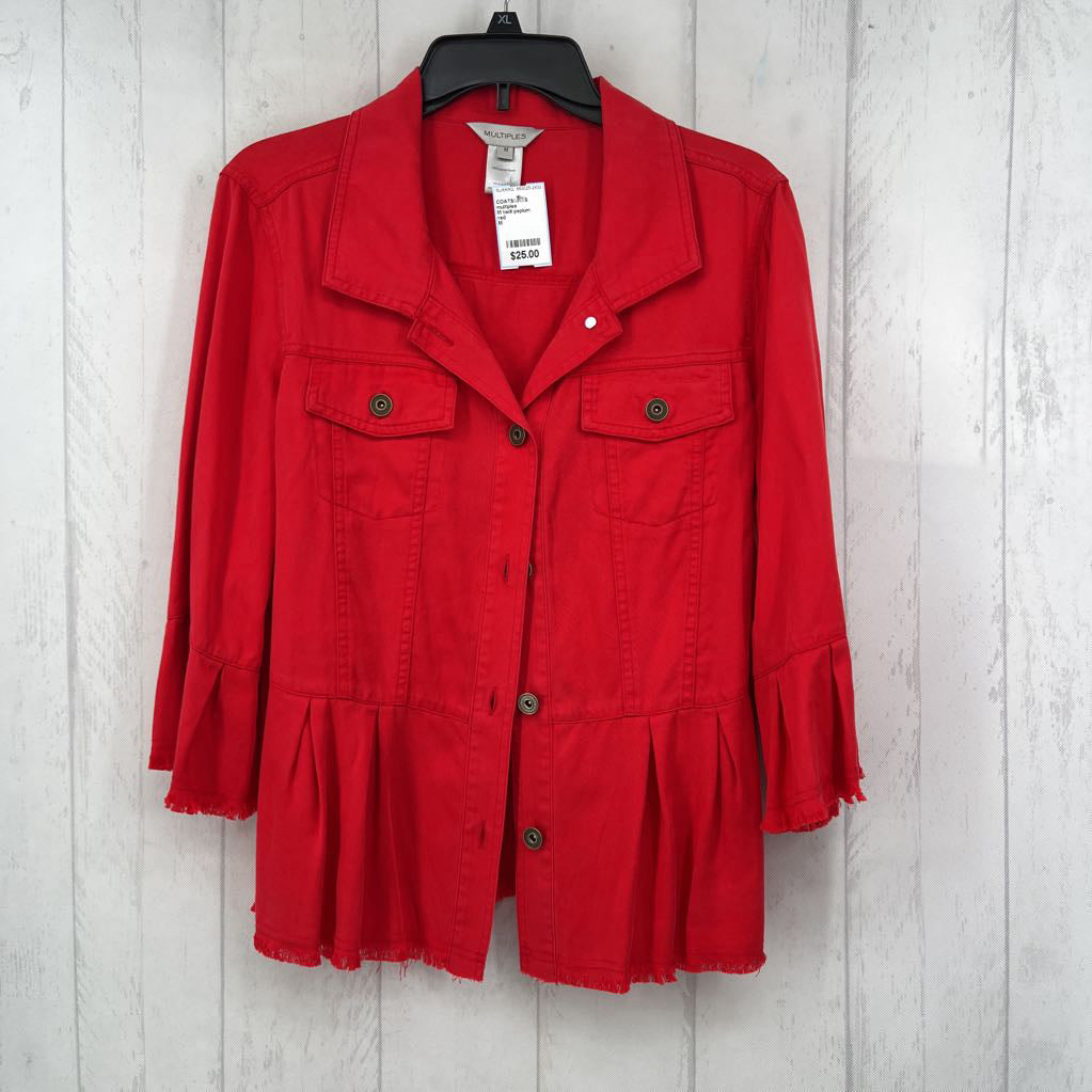 M twill peplum jacket
