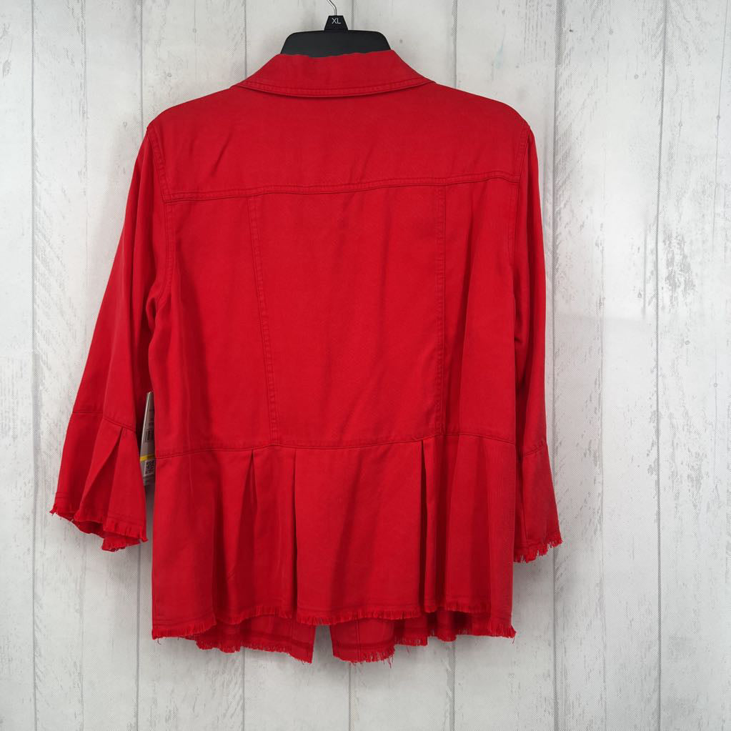 M twill peplum jacket