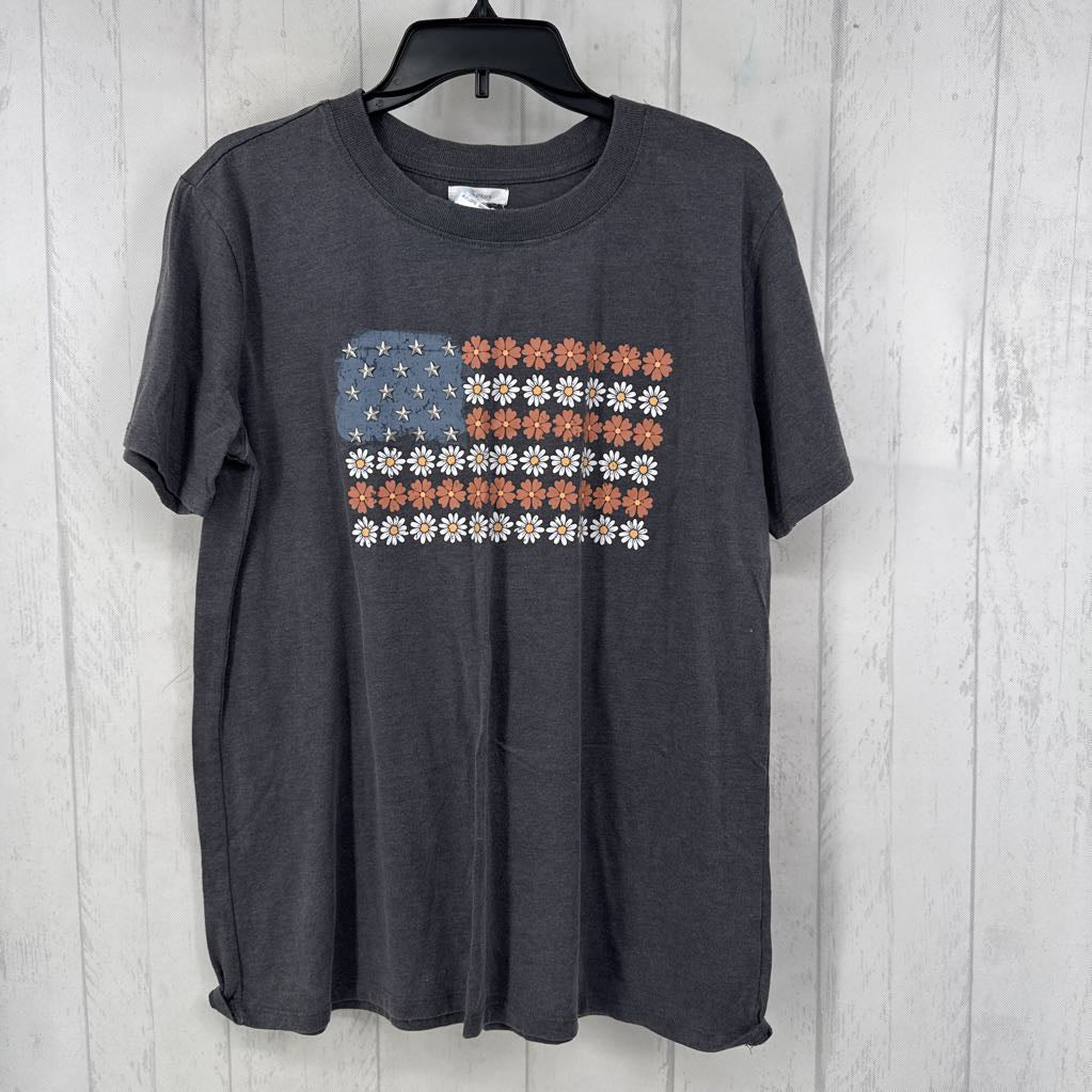 M s/s floral american flap t-shirt