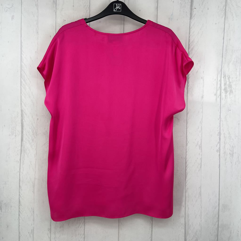 12 silky notch neck drop shoulder top s/s